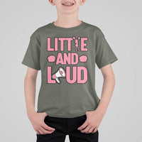 Little And Loud Quote T Shirt For Kid Cheerleader Girl Sports Gift - Wonder Print Shop