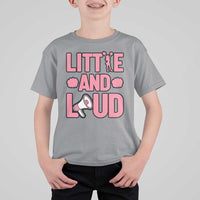 Little And Loud Quote T Shirt For Kid Cheerleader Girl Sports Gift - Wonder Print Shop