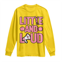 Little And Loud Quote Long Sleeve Shirt Cheerleader Girl Sports Gift - Wonder Print Shop
