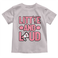 Little And Loud Quote Toddler T Shirt Cheerleader Girl Sports Gift - Wonder Print Shop