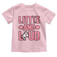 Little And Loud Quote Toddler T Shirt Cheerleader Girl Sports Gift - Wonder Print Shop
