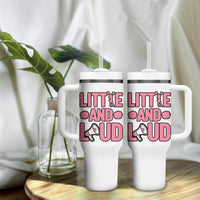 Little And Loud Quote Tumbler With Handle Cheerleader Girl Sports Gift - Wonder Print Shop