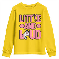 Little And Loud Quote Youth Sweatshirt Cheerleader Girl Sports Gift - Wonder Print Shop