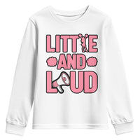Little And Loud Quote Youth Sweatshirt Cheerleader Girl Sports Gift - Wonder Print Shop