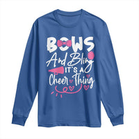 Bows And Bling Its A Cheer Thing Long Sleeve Shirt Cheerleading Gift - Wonder Print Shop