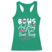 Bows And Bling Its A Cheer Thing Racerback Tank Top Cheerleading Gift - Wonder Print Shop