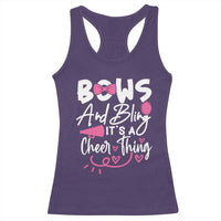 Bows And Bling Its A Cheer Thing Racerback Tank Top Cheerleading Gift - Wonder Print Shop