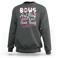 Bows And Bling Its A Cheer Thing Sweatshirt Cheerleading Gift - Wonder Print Shop
