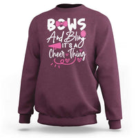Bows And Bling Its A Cheer Thing Sweatshirt Cheerleading Gift - Wonder Print Shop