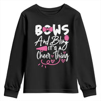 Bows And Bling Its A Cheer Thing Youth Sweatshirt Cheerleading Gift - Wonder Print Shop