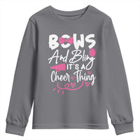 Bows And Bling Its A Cheer Thing Youth Sweatshirt Cheerleading Gift - Wonder Print Shop