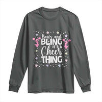 Bows And Bling Its A Cheer Thing Long Sleeve Shirt Cheer Mom And Cheerleader Gift - Wonder Print Shop