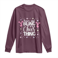Bows And Bling Its A Cheer Thing Long Sleeve Shirt Cheer Mom And Cheerleader Gift - Wonder Print Shop