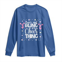 Bows And Bling Its A Cheer Thing Long Sleeve Shirt Cheer Mom And Cheerleader Gift - Wonder Print Shop