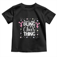 Bows And Bling Its A Cheer Thing Toddler T Shirt Cheer Mom And Cheerleader Gift - Wonder Print Shop