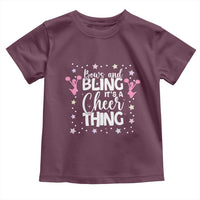 Bows And Bling Its A Cheer Thing Toddler T Shirt Cheer Mom And Cheerleader Gift - Wonder Print Shop
