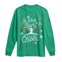 Oh What Fun It Is To Cheer Long Sleeve Shirt Funny Christmas Cheerleading Gift - Wonder Print Shop