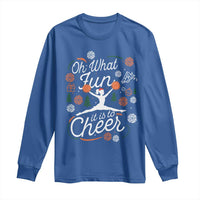 Oh What Fun It Is To Cheer Long Sleeve Shirt Funny Christmas Cheerleading Gift - Wonder Print Shop
