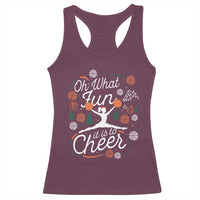 Oh What Fun It Is To Cheer Racerback Tank Top Funny Christmas Cheerleading Gift - Wonder Print Shop