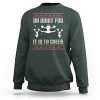 Ugly Christmas Cheerleading Sweatshirt Oh What Fun It Is To Cheer Gift - Wonder Print Shop