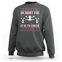 Ugly Christmas Cheerleading Sweatshirt Oh What Fun It Is To Cheer Gift - Wonder Print Shop