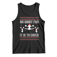 Ugly Christmas Cheerleading Tank Top Oh What Fun It Is To Cheer Gift - Wonder Print Shop