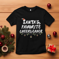Santa Favorite Cheerleader T Shirt Christmas Cheerleading Gift - Wonder Print Shop
