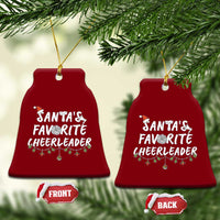 Santa Favorite Cheerleader Ceramic Ornament Xmas Cheerleading Gift - Wonder Print Shop