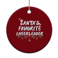 Santa Favorite Cheerleader Ceramic Ornament Xmas Cheerleading Gift - Wonder Print Shop