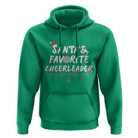 Santa Favorite Cheerleader Hoodie Christmas Cheerleading Gift - Wonder Print Shop
