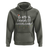 Santa Favorite Cheerleader Hoodie Christmas Cheerleading Gift - Wonder Print Shop