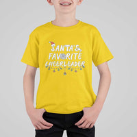 Santa Favorite Cheerleader T Shirt For Kid Christmas Cheerleading Gift - Wonder Print Shop