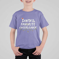 Santa Favorite Cheerleader T Shirt For Kid Christmas Cheerleading Gift - Wonder Print Shop