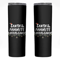Santa Favorite Cheerleader Skinny Tumbler Christmas Cheerleading Gift - Wonder Print Shop