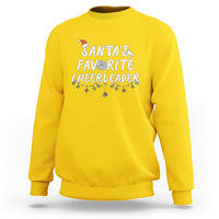 Santa Favorite Cheerleader Sweatshirt Christmas Cheerleading Gift - Wonder Print Shop