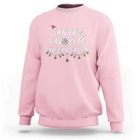 Santa Favorite Cheerleader Sweatshirt Christmas Cheerleading Gift - Wonder Print Shop