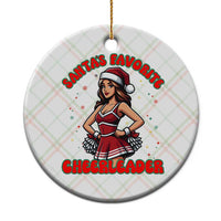 Santa Favorite Cheerleader Ceramic Ornament Funny Xmas Cheer Gift - Wonder Print Shop