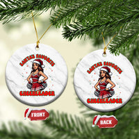 Santa Favorite Cheerleader Ceramic Ornament Funny Xmas Cheer Gift - Wonder Print Shop