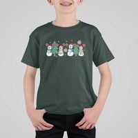 Funny Christmas Cheer Gift T Shirt For Kid Santa Snowman Cheerleaders - Wonder Print Shop