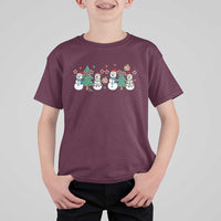 Funny Christmas Cheer Gift T Shirt For Kid Santa Snowman Cheerleaders - Wonder Print Shop