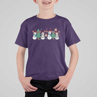 Funny Christmas Cheer Gift T Shirt For Kid Santa Snowman Cheerleaders - Wonder Print Shop
