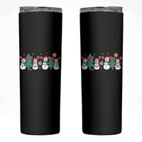 Funny Christmas Cheer Gift Skinny Tumbler Santa Snowman Cheerleaders - Wonder Print Shop