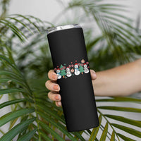 Funny Christmas Cheer Gift Skinny Tumbler Santa Snowman Cheerleaders - Wonder Print Shop