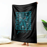 Cheer Girl Football Team Spirit Throw Blanket Cheerleading Gift - Wonder Print Shop