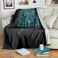 Cheer Girl Football Team Spirit Throw Blanket Cheerleading Gift - Wonder Print Shop