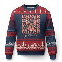 Cheer Girl Football Team Spirit Ugly Christmas Sweater Gift For Cheerleader - Wonder Print Shop