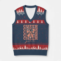 Cheer Girl Football Team Spirit V-Neck Knit Sweater Vest Gift For Cheerleader - Wonder Print Shop