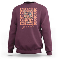 Cheer Girl Football Team Spirit Sweatshirt Gift For Cheerleader - Wonder Print Shop