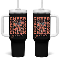 Cheer Girl Football Team Spirit Tumbler With Handle Gift For Cheerleader - Wonder Print Shop