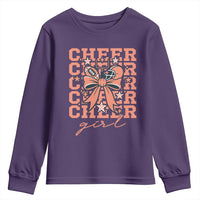 Cheer Girl Football Team Spirit Youth Sweatshirt Gift For Cheerleader - Wonder Print Shop